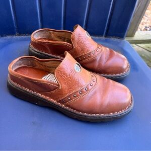 Women’s Double H Western Leather Clogs/Mules Size 9.5